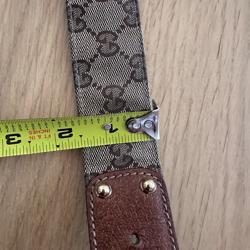 Gucci Monogram belt with a bamboo-style G buckle - Picture 3 of 7